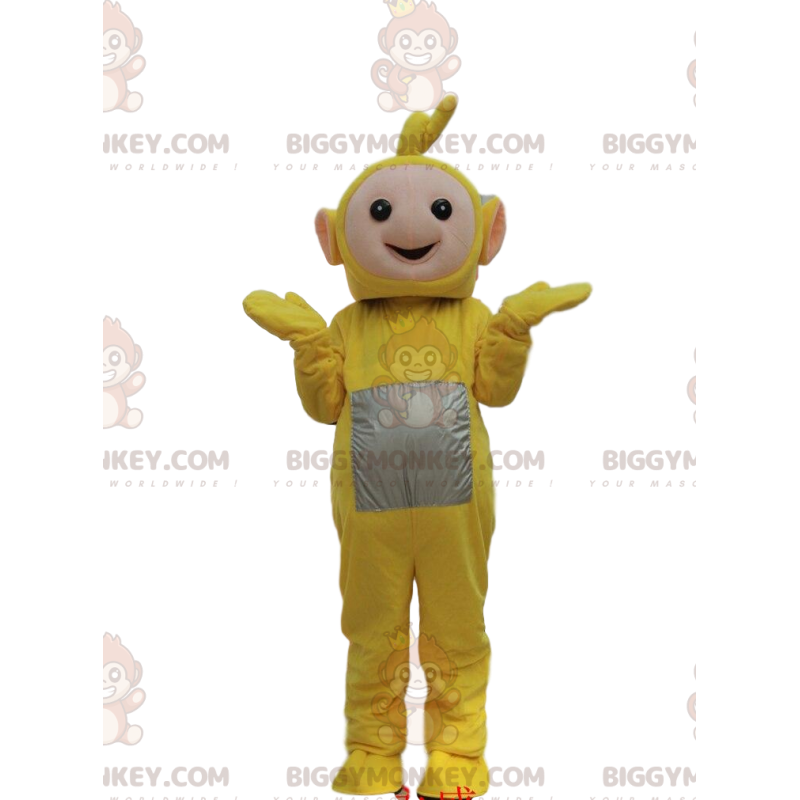BIGGYMONKEY™ mascot costume of Laa-Laa, yellow character from