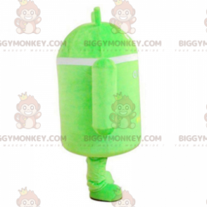 BIGGYMONKEY™ Android Maskottchenkostüm, grün-weißer Roboter