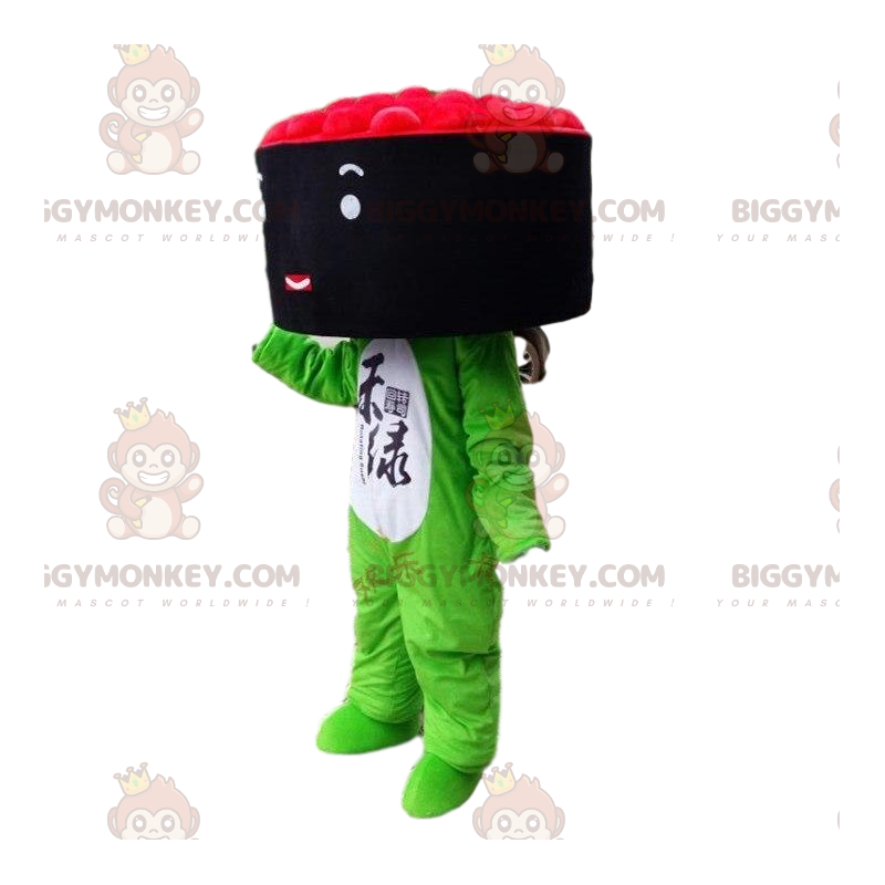Costume de mascotte BIGGYMONKEY™ de maki, de sushi géant avec