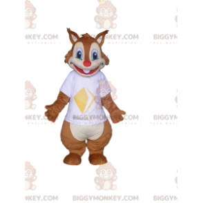 BIGGYMONKEY™ mascottekostuum bruine en witte eekhoorn