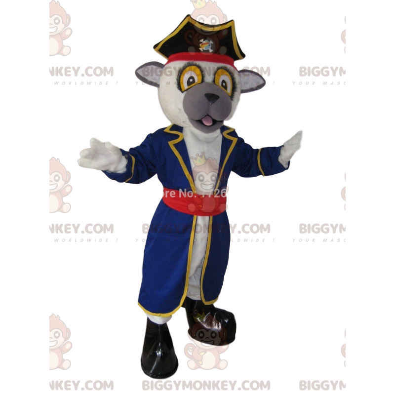 BIGGYMONKEY™ Maskottchenkostüm Hund im Piratenoutfit