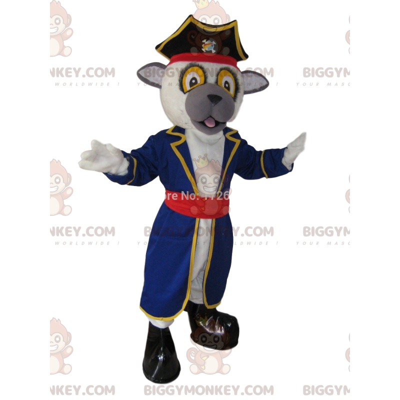 Kostým maskota BIGGYMONKEY™ psa v kostýmu piráta, kostým piráta