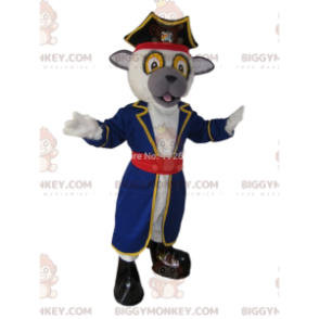 Traje de mascote BIGGYMONKEY™ de cachorro com roupa de pirata