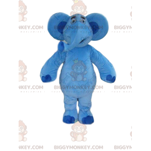 Kostium maskotka niebieski słoń BIGGYMONKEY™, duży pluszowy