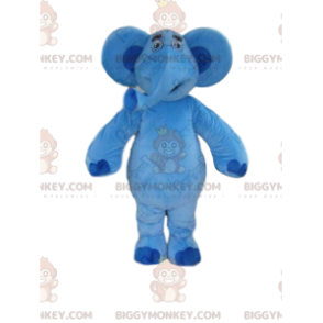 Blauer Elefant BIGGYMONKEY™ Maskottchen-Kostüm, großes