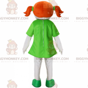 BIGGYMONKEY™ Costume da mascotte da ragazza dai capelli rossi