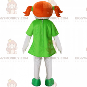 BIGGYMONKEY™ Disfraz de mascota de niña pelirroja, disfraz de