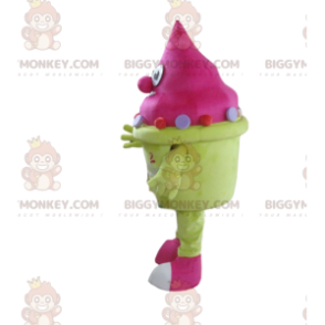 Disfraz de mascota de helado rosa BIGGYMONKEY™, disfraz de cono