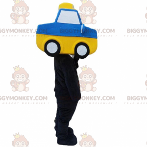 Μπλε και κίτρινο στολή μασκότ αυτοκινήτου BIGGYMONKEY™, στολή
