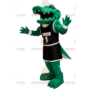 Traje de mascote de crocodilo verde BIGGYMONKEY™ em roupas