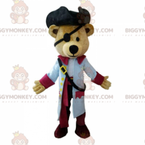 Teddy BIGGYMONKEY™ maskotdräkt klädd i piratdräkt, piratdräkt -