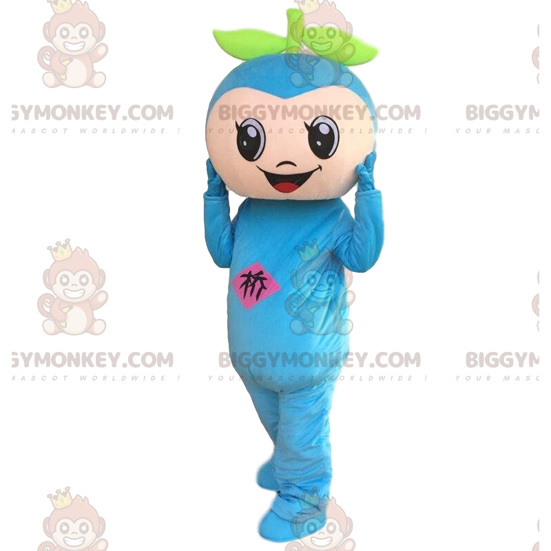 Blauer Schneemann BIGGYMONKEY™ Maskottchen-Kostüm, sehr