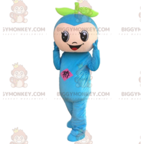Blauer Schneemann BIGGYMONKEY™ Maskottchen-Kostüm, sehr