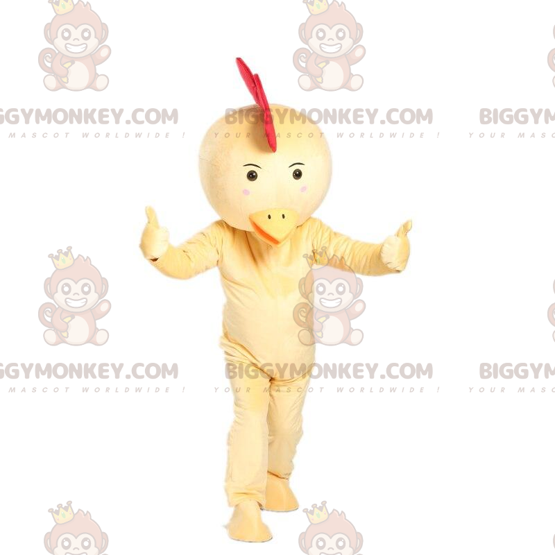 Kip BIGGYMONKEY™ mascottekostuum, kippenkostuum, gele vogel -