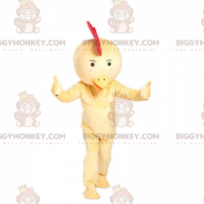 Chicken BIGGYMONKEY™ maskottiasu, kanaasu, keltainen lintu -