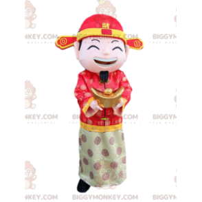 Traje de mascote de homem asiático BIGGYMONKEY™, traje de deus
