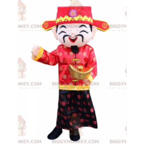 Kostüm des asiatischen Mannes, Kostüm des Glücksgottes -