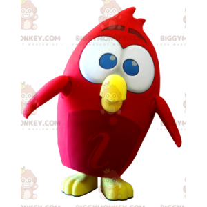 BIGGYMONKEY™ Rotes Vogel-Maskottchen-Kostüm aus dem Angry