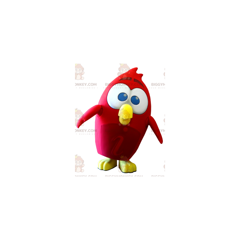 BIGGYMONKEY™ Costume da mascotte uccello rosso dal videogioco