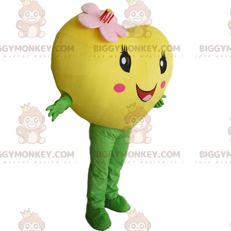BIGGYMONKEY™ mascottekostuum van gigantisch geel hart