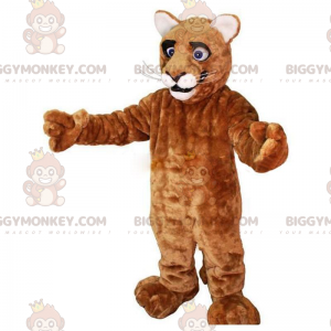 Costume de mascotte BIGGYMONKEY™ de puma, de cougar marron