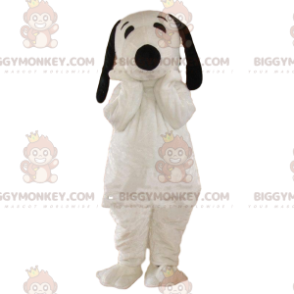 BIGGYMONKEY™ maskotkostume af Snoopy, berømt tegneserie hvid og