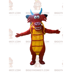 Costume de mascotte BIGGYMONKEY™ de Mushu, le dragon rouge et