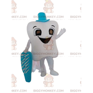 BIGGYMONKEY™ Costume da mascotte Dente bianco gigante con