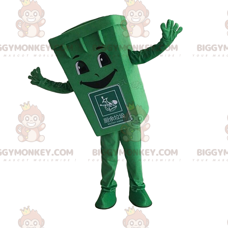 Στολή μασκότ Green Bin BIGGYMONKEY™, Στολή Dumpster -