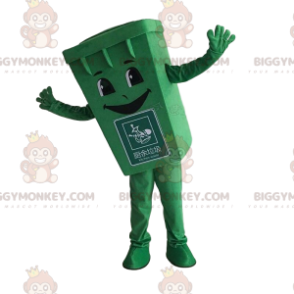 Green Bin BIGGYMONKEY™ mascottekostuum, afvalcontainerkostuum -