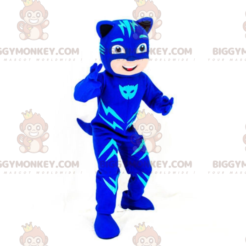 BIGGYMONKEY™ mascottekostuum jongen verkleed als kat, Catwoman