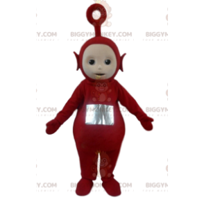 BIGGYMONKEY™ mascot costume of Po, the famous red alien from