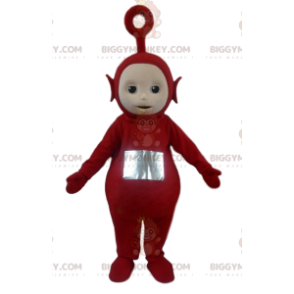 BIGGYMONKEY™ maskotkostume af Po, den berømte røde alien fra