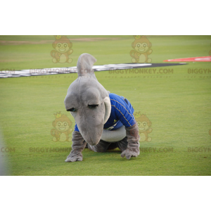 Gray and White Shark BIGGYMONKEY™ Mascot Costume In Sportswear