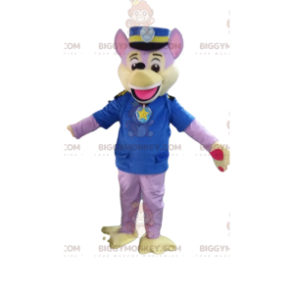 Costume de mascotte BIGGYMONKEY™ de chien policier du dessin