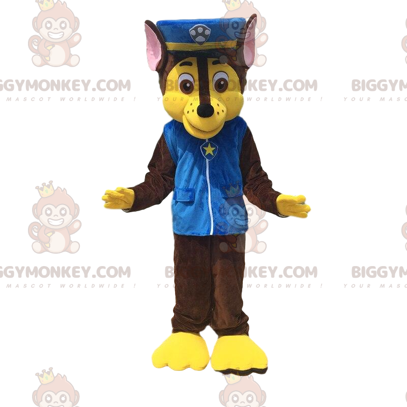 Costume de mascotte BIGGYMONKEY™ de chien policier du dessin