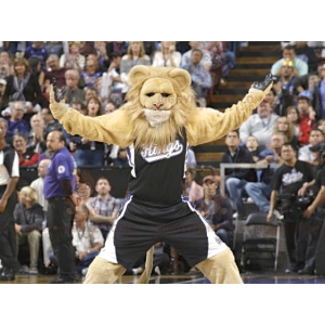 Costume de mascotte BIGGYMONKEY™ de lion en tenue de sport -