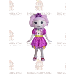 Bambola BIGGYMONKEY™ Costume da mascotte con vestito viola e