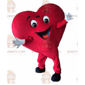 Disfraz de mascota BIGGYMONKEY™ de corazón rojo gigante