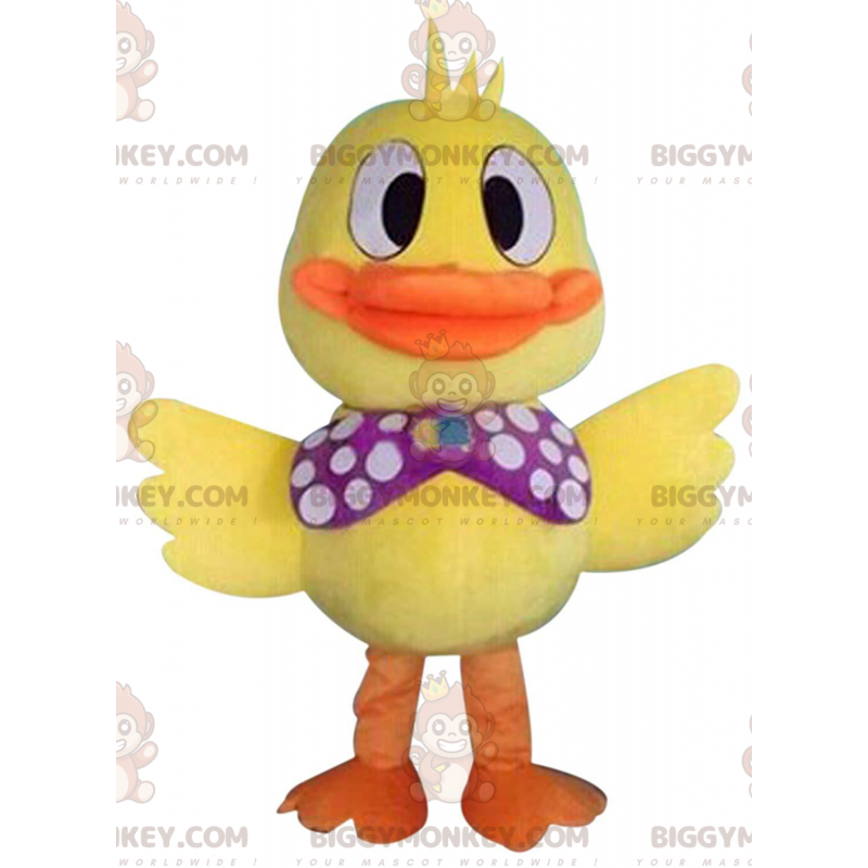BIGGYMONKEY™ mascot costume very festive big yellow duck, bird