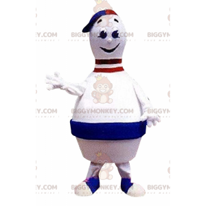 Disfraz de mascota de bolo gigante blanco y azul BIGGYMONKEY™ -