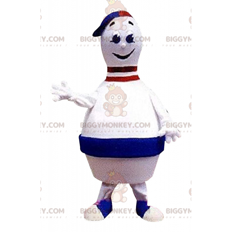 Disfraz de mascota de bolo gigante blanco y azul BIGGYMONKEY™ -