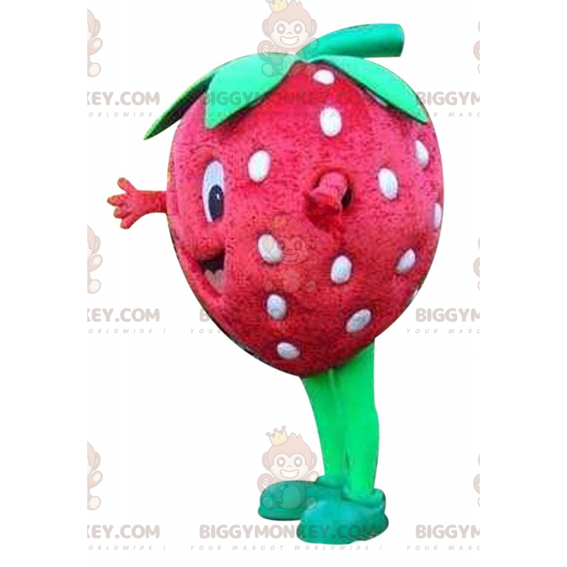 Costume da mascotte BIGGYMONKEY™ fragola rossa gigante, costume