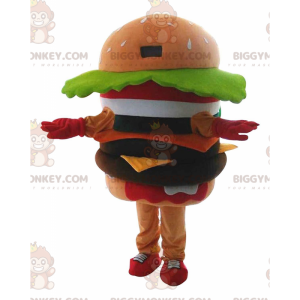 Giant burger BIGGYMONKEY™ mascot costume, burger costume, fast