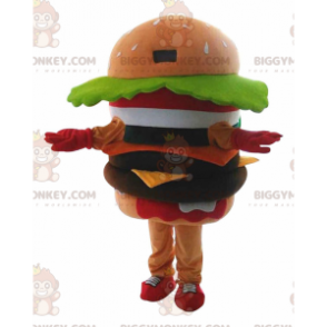 Costume da mascotte hamburger gigante BIGGYMONKEY™, costume da