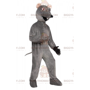 BIGGYMONKEY™ Maskottchen-Kostüm aus grauer Ratte, Nagetier