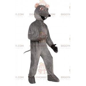 Costume de mascotte BIGGYMONKEY™ de rat gris, costume de