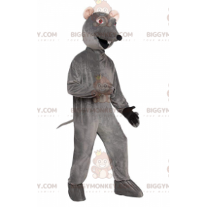 BIGGYMONKEY™ mascot costume of gray rat, rodent, mouse costume