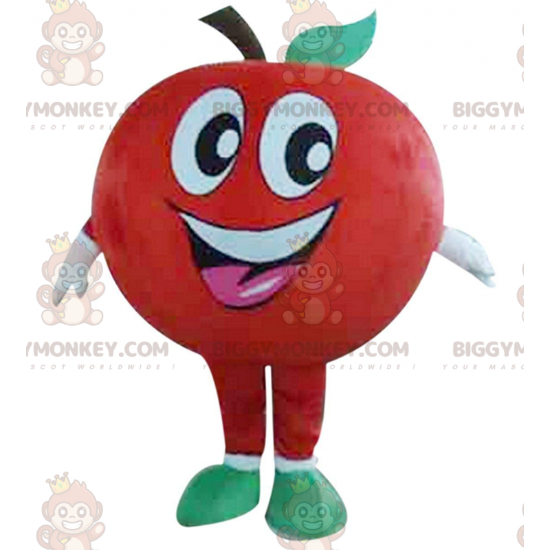 Jätteröd äpple BIGGYMONKEY™ Maskotdräkt, Äppeldräkt -