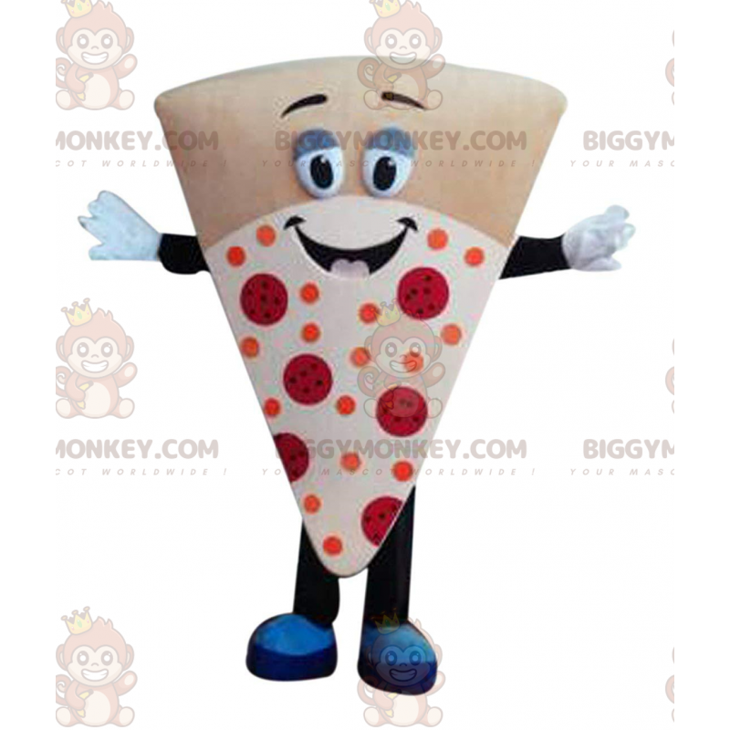 Giant pizza slice BIGGYMONKEY™ mascot costume, pizzeria costume